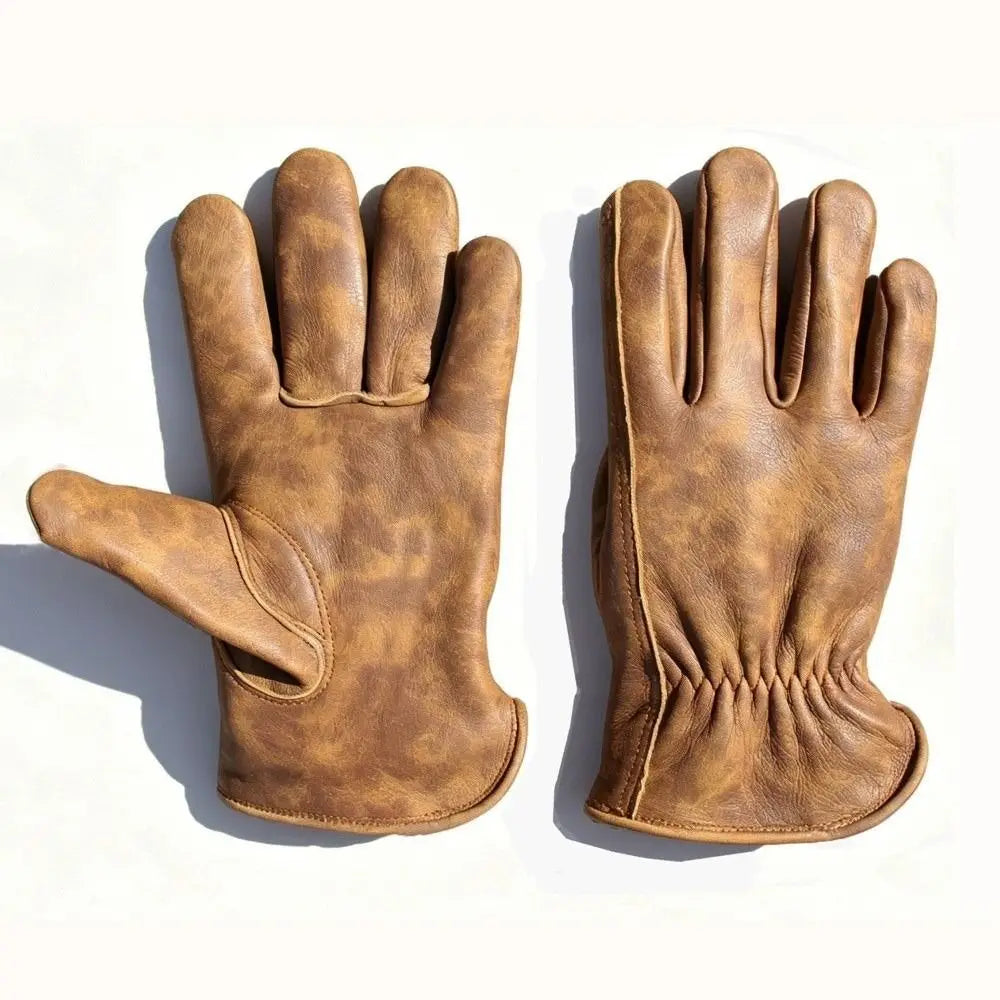 Anti-Slip Tie-Dye Brown Retro Gloves