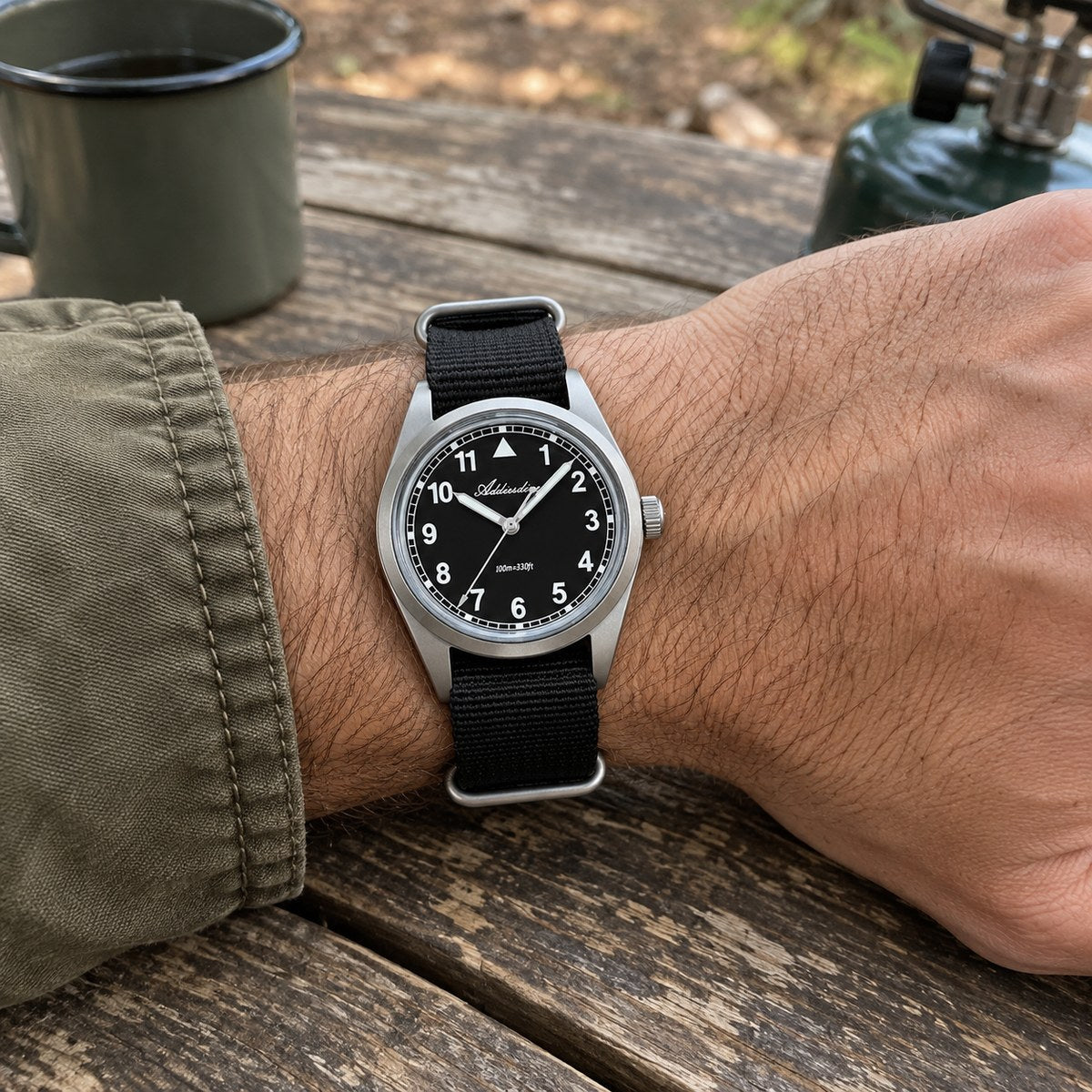 Brakmoor Watch 3.8 — Compact Field Watch, 100M Water Resistant