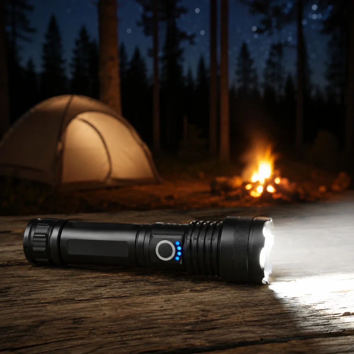 Long Range Waterproof Rechargeable LED Flashlight
