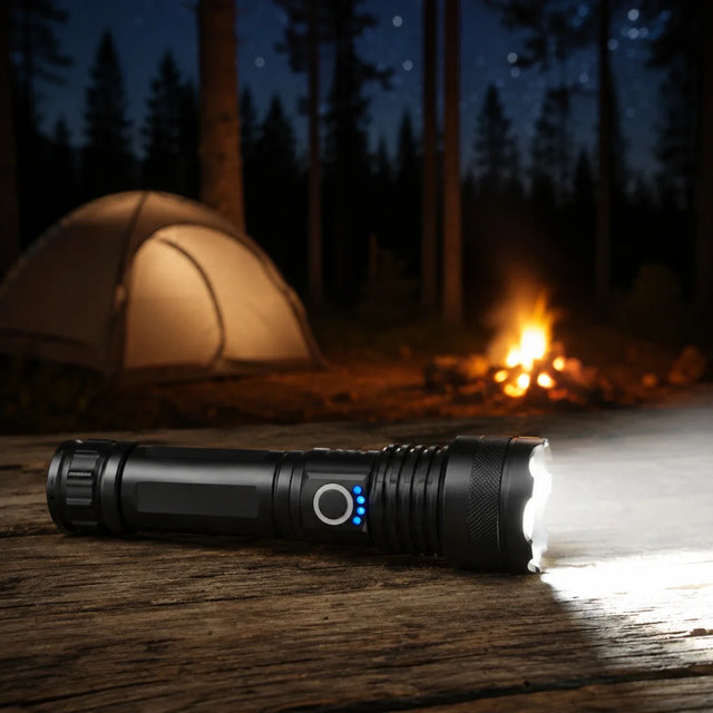 Long Range Waterproof Rechargeable LED Flashlight
