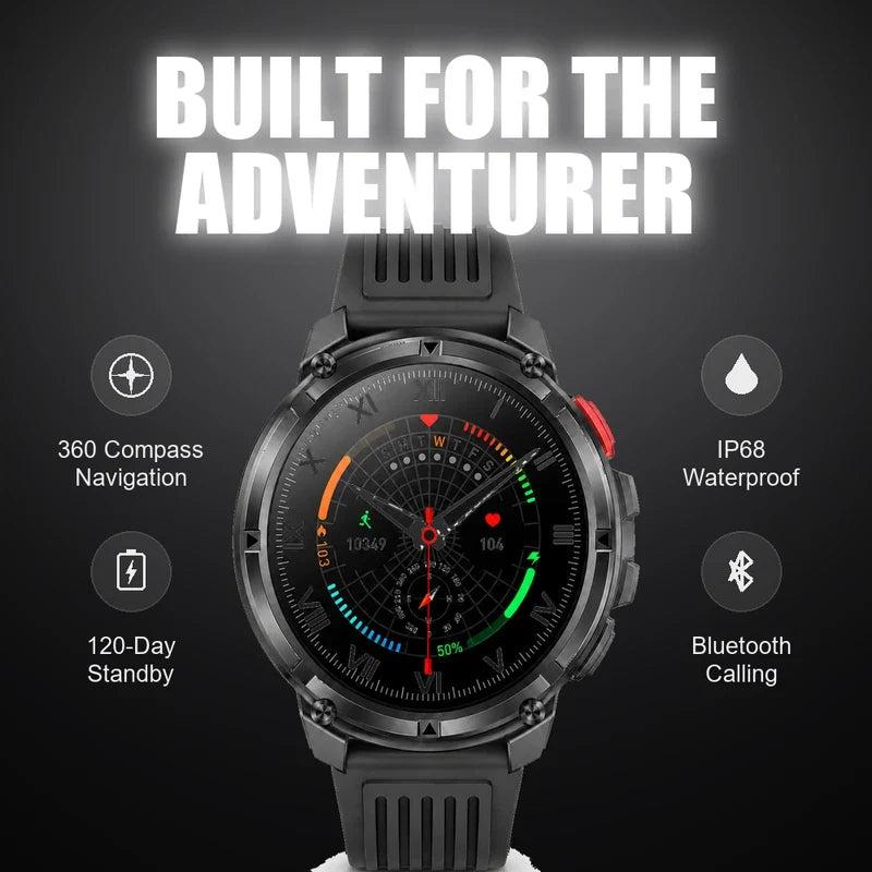 Brakmoor Titan Pro — Rugged Tactical Smartwatch for the Outdoors