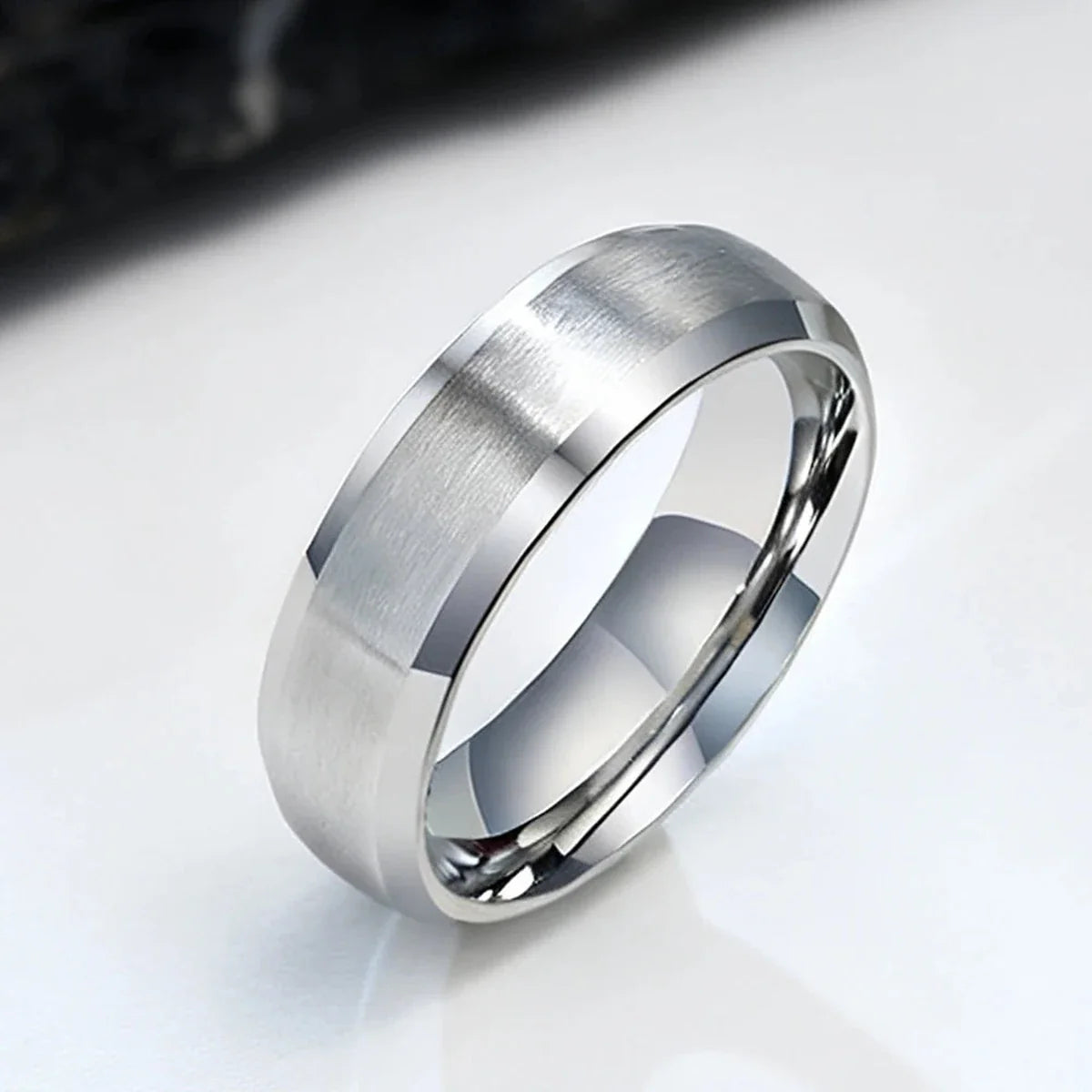Valor Ring — Brushed Titanium Steel Ring for Everyday Strength