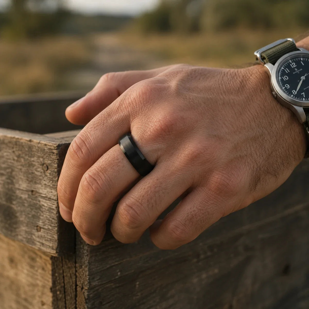 Valor Ring — Brushed Titanium Steel Ring for Everyday Strength